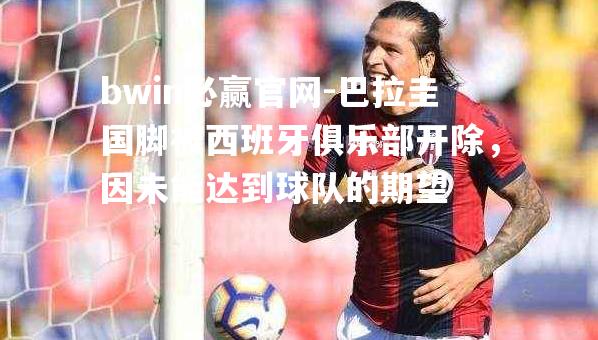 巴拉圭国脚被西班牙俱乐部开除，因未能达到球队的期望